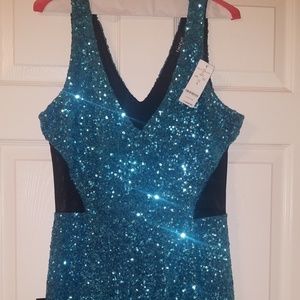 Blue Sequin Dress